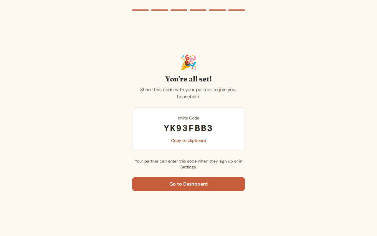 Onboarding Complete