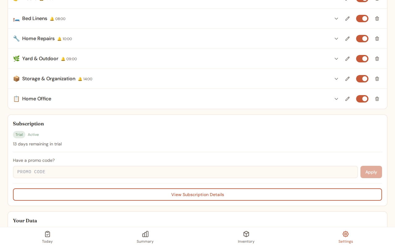 Subscription Section